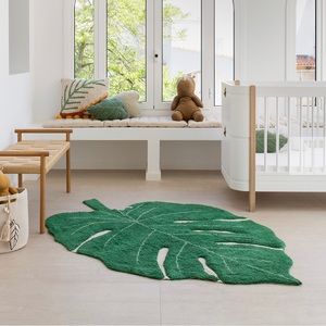 Gently Used Lorena Canals Monstera Leaf Run